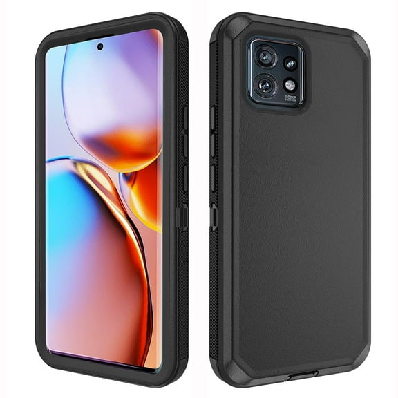 Asuwish Compatible with Motorola Edge  Plus 2023/Edge 40 Pro 5G/Moto X40 Phone Case Hybrid Rugged Shockproof Hard Protective Drop Proof Full Body Heavy Duty Mobile Cell Cover for X   Women Men Black