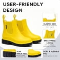thumbnail image 4 of Sogetch Womens Short Rain Boots Waterproof Ankle Chelsea Boots Slip-Resistant Garden Shoes, 4 of 6