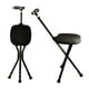 thumbnail image 1 of Bastones plegables Yayayo Hold de 200 kg con asiento, ajuste de altura, capacidad del asiento, mango esmerilado con terapia magnética, taburete para muletas (LED cuadrado), 1 of 5