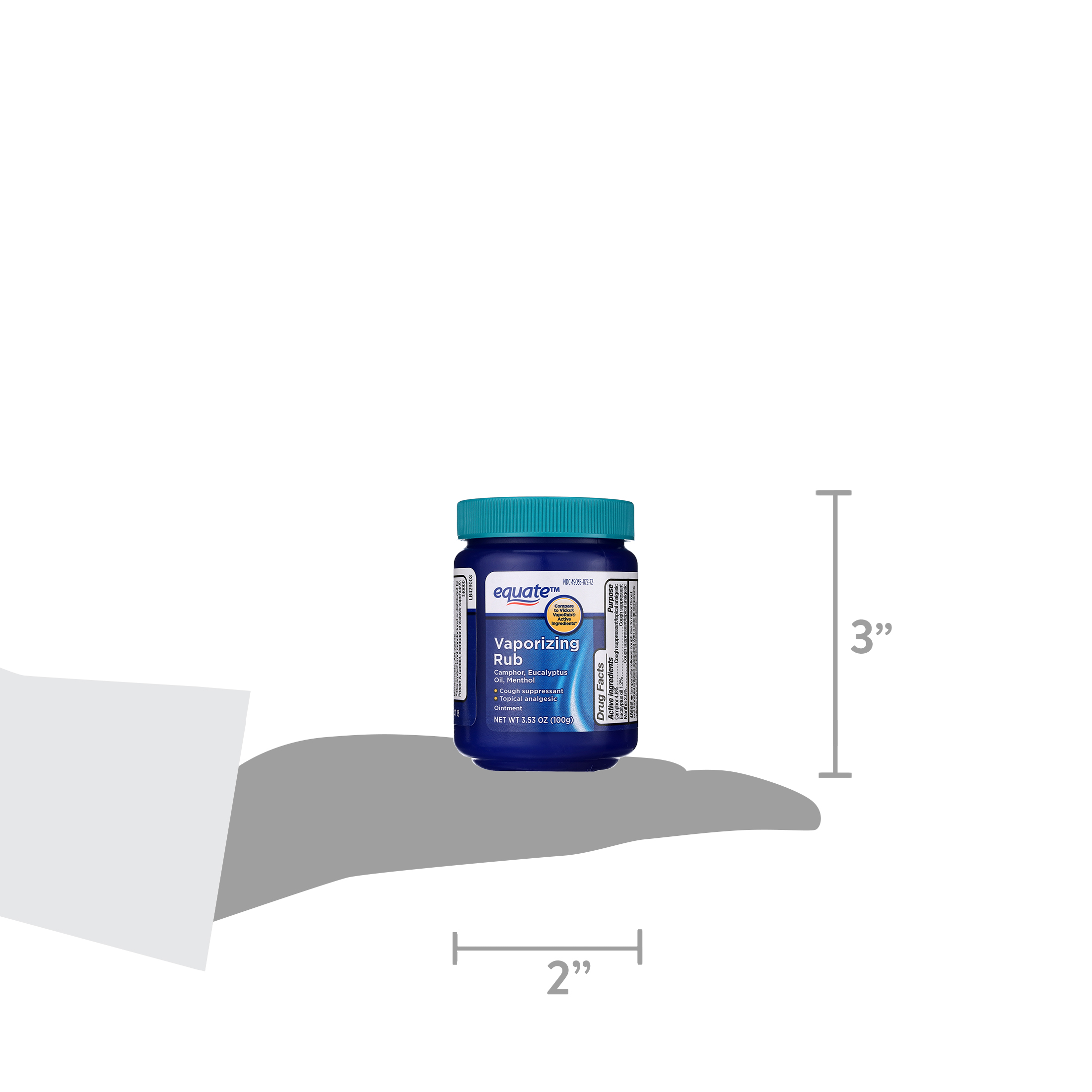 Ungüento Vaporizante Equate, 3.53 oz, Comparar con Ingredientes Activos de Vicks® VapoRub® 7