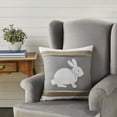 thumbnail image 3 of VHC Brands Burlap Farmhouse Throw Pillow Bunny, Grey & Creme, 18x18, 3 of 3