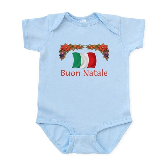 CafePress - Italy Buon Natale 2 Infant Bodysuit - Baby Light Bodysuit, Size Newborn - 24 Months