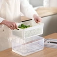 thumbnail image 5 of Plastic Fresh Produce Storage Container, Large Capacity with Vents, Durable for Fruit Vegetables, Fridge Organizer, 5 of 8