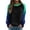 Dark Blue, variant on Bibifish Womens Sweatshirt Gradients Color Print Crewneck Raglan Sleeve Long Sleeve Pullover Tops Casual Loose Fit Daily Sweatshirts