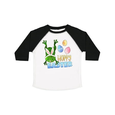 

Inktastic Hoppy Easter Cute Frog with Bunny Ears and Decorated Eggs Gift Toddler Boy or Toddler Girl T-Shirt