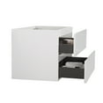 thumbnail image 5 of JERFIT 36 Inch White Bathroom Vanity Without Sink, Wall Mount Cabinet with 2 Soft Close Drawers, Modern Handle-Free Design, 5 of 6