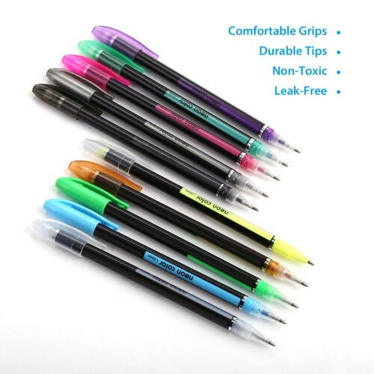 48 Colors Set Gel Pens Art Books Markers Glitter Neon Metallic Pens For  artists