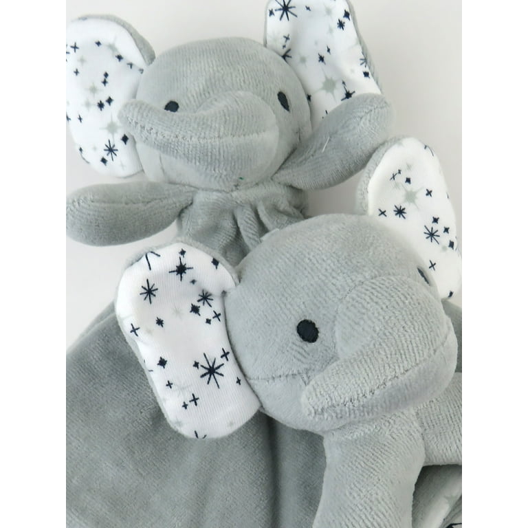 Honest Baby Clothing Organic Cotton Boy/Girl 2-Piece Lovey and Rattle Gift  Set, Elephant