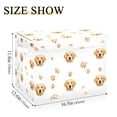 thumbnail image 3 of Adorable Cute Dog Face with Paw Print Foldable Storage Bins with Lids Handles Collapsible Storage Containers Tote Boxes 16.5 x 12.6 x 11.8 inches, 3 of 7