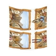 thumbnail image 3 of BSDHOME Quatre Scènes de Cowboys et de Tapisseries Murales de 51 X 60 Pouces, 3 of 3