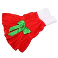 thumbnail image 3 of Vestido de Navidad para Perro Disfraz de Navidad para Perro Brillante Suave y Cálido con Decoración de Lazo Lindo y EleganteFalda de Perro de Navidad con Cuello Alto para ANGGREK Otros, 3 of 8