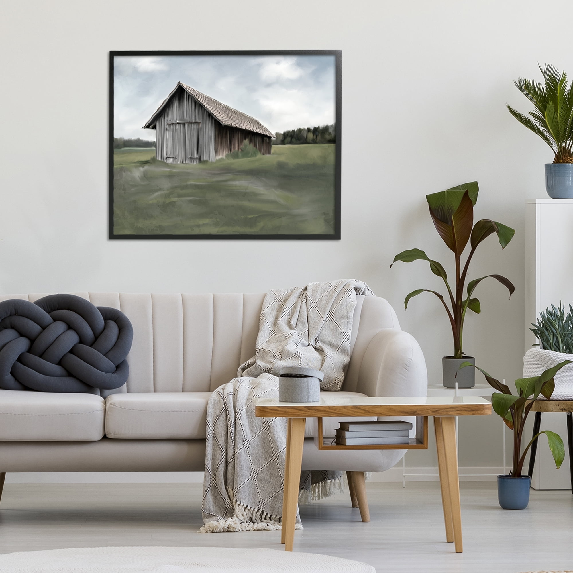 Stupell Industries Farm's Back Pasture Black Framed Giclee Art, design by Kim Allen