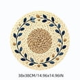 thumbnail image 3 of CHJK 8 Pcs Gradient Woven Round Placemat, 15 x 15 Inch Handmade Braided Heat Resistant Table Mat, Kitchen Dining Decor for Tabletop Protection, 3 of 8