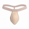 thumbnail image 3 of LNWUY Jockstraps for Men Thong Underwear Dual Pouch Jock Strap Breathable Athletic Underpants Beige Free Size, 3 of 3