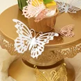 thumbnail image 2 of 48 piezas de decoración de pared de mariposa 3D, 4 estilos, 3 tamaños, decoraciones de mariposas doradas para decoraciones de habitación de pastel de fiesta de cumpleaños de mariposa, 2 of 5