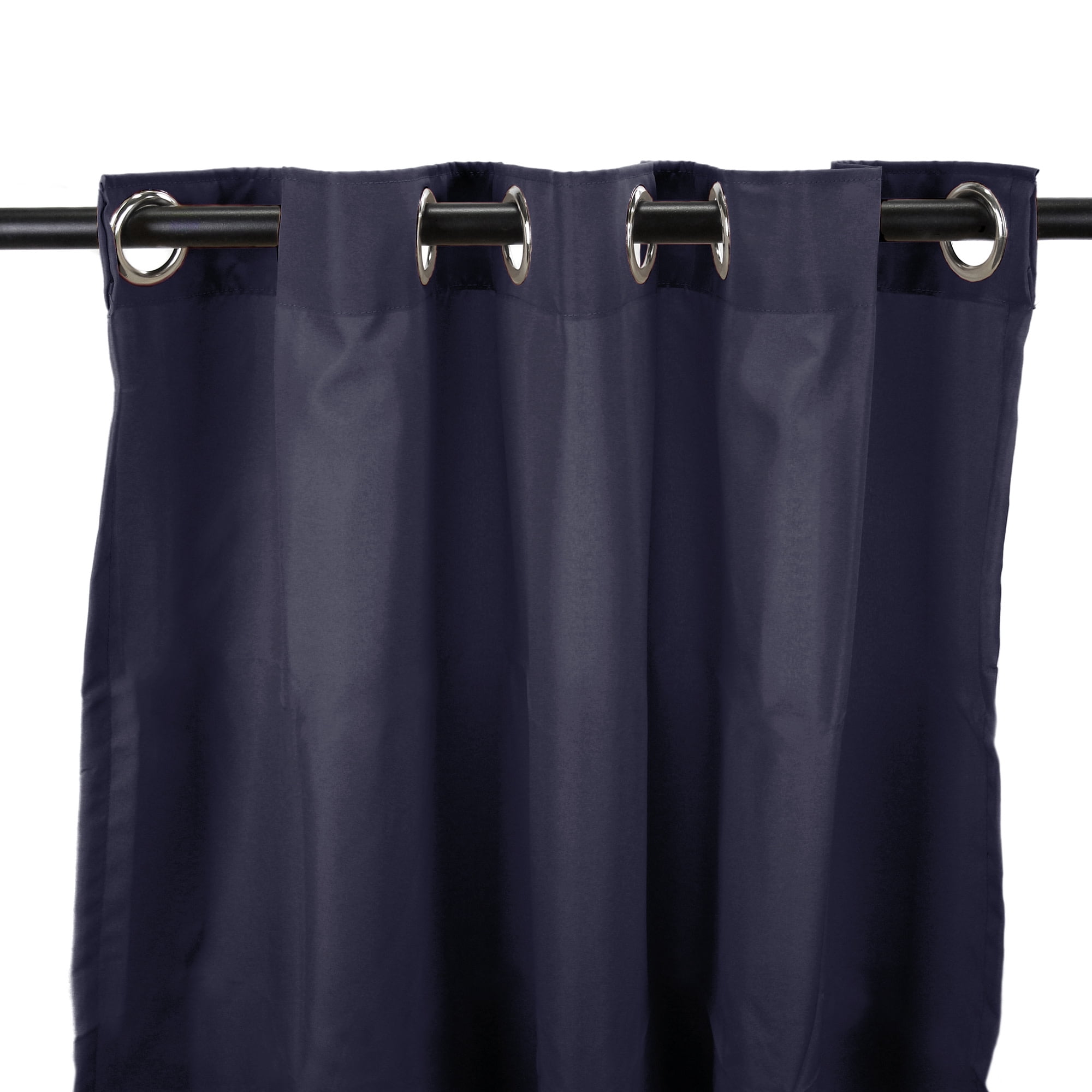Jordan Manufacturing 54" x 84" Navy Solid Grommet Semi-sheer Outdoor Curtain Panel