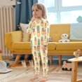 thumbnail image 4 of FORMRS Long Sleeve Top and Pants Pajama Set for Niños 2-Piece Sleepwear, Sizes 18M-8Y, Sunshine Pineapples, 4 of 6