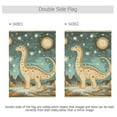 thumbnail image 4 of Yayeee Garden Flag 12" x 18" Double Sided Outdoor Yard Lawn Holiday Decorations, Dinosaur with Stars, 4 of 6