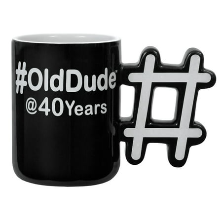 Laid Back CS1510 No. Old Dudeat at 40 Years Ceramic Mug, 14 oz.,