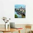 thumbnail image 2 of ONETECH  Cityscape Canvas Wall Art - Chain Bridge on Danube River in Budapest City Pictures Print on Canvas Hungary Skyline Modern Artwork for Home Decor Stretch Framed Ready to Hang, 2 of 4