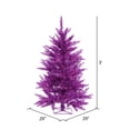 thumbnail image 3 of Vickerman 3' Purple Artificial Christmas Tree, Purple Dura-lit Incandescent Lights, 3 of 4