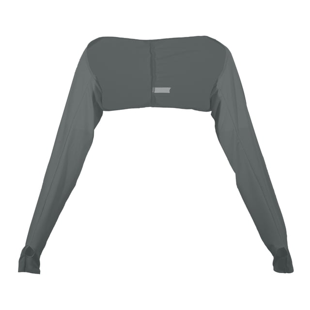 Mantón de brazo de protección solar suave manga de enfriamiento, manga de brazo de protección solar de poliéster con orificio para el dedo para golf de mujer, gris oscuro