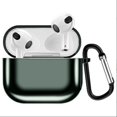 thumbnail image 1 of for AirPods 3rd Gen Case with Keychain, Plating TPU Stylish Portable Durable Lightweight Holder Water/Scratch Resistant Soft Protective Cover for Apple AirPods 3rd Generation 2021, Green, 1 of 4
