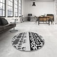 thumbnail image 3 of Ahgly Company Indoor Round Patterned Iridium Black Area Rugs, 8' Round, 3 of 6