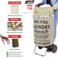thumbnail image 2 of dbest products Laundry Trolley Dolly with Beige Hamper Bag and Wheeled Cart, 2 of 6