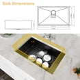 thumbnail image 5 of Logmey 30"x18"Kitchen Sink Single Bowl Black Stainless Steel with Drainer Undermount, 5 of 10