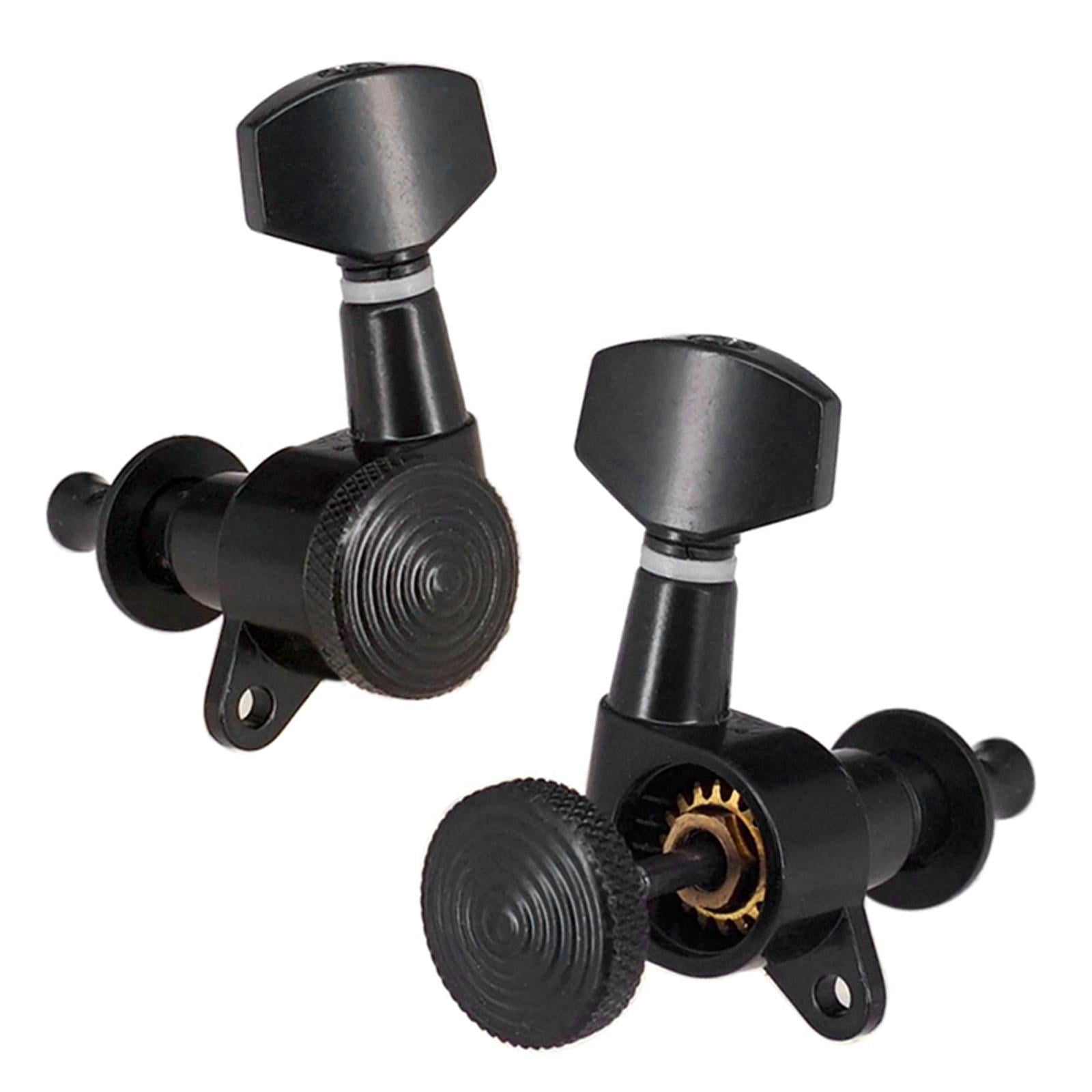 LeeQinersw MagiDeal 6 Pieces Guitar String Tuning Pegs,Tuner Machine Heads Knobs 6L Black