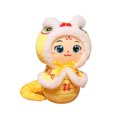 thumbnail image 2 of KeirineCC Chinese New Year Snake Plush Animal Toys 2025 Lucky Snake Stuffed Plush Animals Mascot Snake Toys Chinese Zodiac Animals Snake Doll for New Year Home Car Decor(Yellow, 7.9inch), 2 of 7
