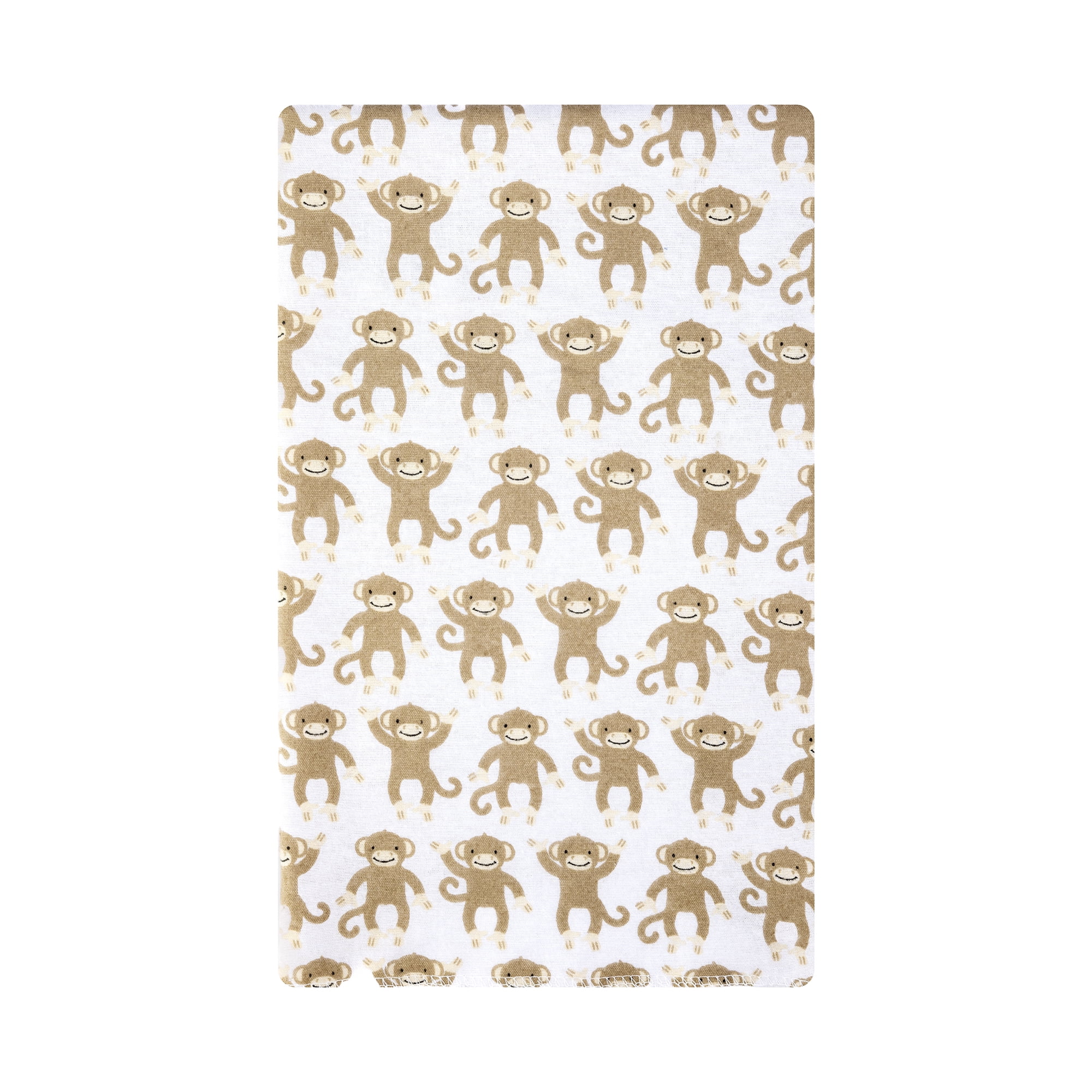 Hudson Baby Infant Boys Cotton Flannel Burp Cloths 10-Pack, Monkey, One Size