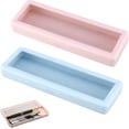 thumbnail image 1 of Caja de plástico transparente de 2 uds. con tapa, cajas de bolígrafos de papelería de plástico acrílico a granel compatibles con niños, niñas, niños, adultos, estudiantes Compati Afortunado Sencillez, 1 of 5