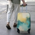 thumbnail image 3 of Teal Marble Gold Abstract Pattern Luggage Cover Fashion Suitcase Cover Baggage Covers Fit 25-28 Inch Luggage (Go Travel), 3 of 5