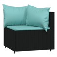 thumbnail image 2 of vidaXL Ensemble de Salon de Jardin 4 Pcs avec Coussins en Rotin Synthétique Noir, 2 of 5
