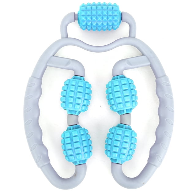 Masajeador de piernas con abrazadera, portátil, 360 grados, masaje totalmente rodeado, relajación, músculos de la pantorrilla, equipo de Yoga y Fitness, color azul