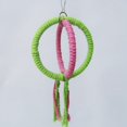 thumbnail image 3 of Bird Rope Swing Interactive 2 Rings Bird Hanging Swing Parrot Swing Perch, 3 of 8