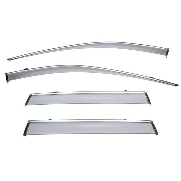 Wellvisors Side Window Visors Wind Deflectors Rain Guard With Chrome Trim for 2019 2020 2021 2022 2023 2024 Toyota RAV4 3-847TY057