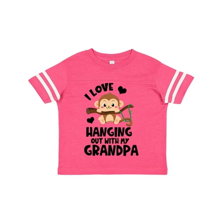 

Inktastic Monkey I Love Hanging out with My Grandpa Gift Toddler Boy or Toddler Girl T-Shirt