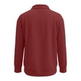 thumbnail image 5 of mgoYE Boys Quarter Zip Pullover Long Sleeve Corduroy Shirts Oversized Sweatshirts Kids Preppy Clothes Teens Hoodie 4-15T(Red,3-4 Years), 5 of 6