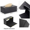 thumbnail image 2 of Acrylic Rectangular PU Leather Tissue Box Cover Holder,Modern Square Facial Tissue Holder Case Dispenser for Home and Car Decoration, 2 of 4