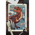 thumbnail image 3 of Tyrannosaurus, Dinosaur Infographic, Distressed Version (12x18 Wall Art Poster, Room Decor), 3 of 3
