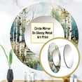 thumbnail image 4 of Designart "Birch Woods Winds X" Trees Round Mirror Wall Décor Country - Large Green Round Mirror - Round Mirror 23" x 23" Inch, 4 of 6