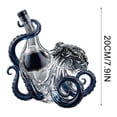 thumbnail image 3 of Luckky Artistic Octopus Wine Bottle Decanter,350ml Borosilicate Glass Liquor Bottle,3D Deep Sea Tentacle Sculpture,Unique Collectible Bar Home Decor Gift for Marine Lovers Men, 3 of 9