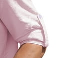 thumbnail image 3 of Stamzod Men Shirts Fashion Solid Color Stand-Up Long Sleeve Shirt Daily Casual Loose Work Shirts for Men Pink S, 3 of 7