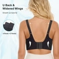 thumbnail image 4 of Deep V Bra Low Cut Sexy Women Seamless Bras No Underwire Plus Size Wireless Push Up Full Coverage Bralette Comfortable Everyday Bras Back Fat Smoothing T-Shirts Bra Gray S, 4 of 5