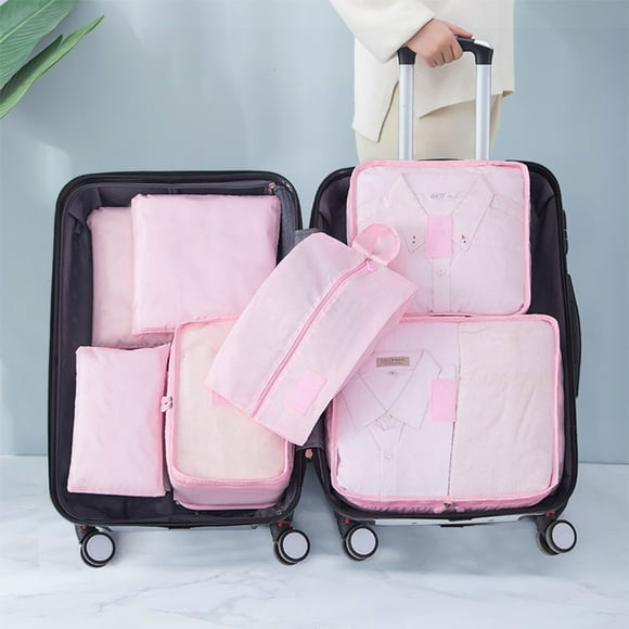 7-Piece Storage Bag Set for Travel Organization, Moving Supplies, Camping Gear, Home Storage with Mesh and Woven Bags