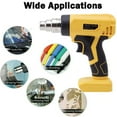 thumbnail image 5 of Cordless Heat Gun Compatible with Dewalt 20V Battery, 360W Fast Heating Hot Air Gun Variable Temperature 122℉-1022℉, for Shrink Tubing, Paint Removal, Tube Bending (Tool Only, NO Battery), 5 of 6
