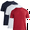 Dark Navy/Red Samba/Vivid White, variant on Men's & Big Men's Classic Fit 3-Pack Crewneck Tee with Short Sleeves, Sizes XS-3XL